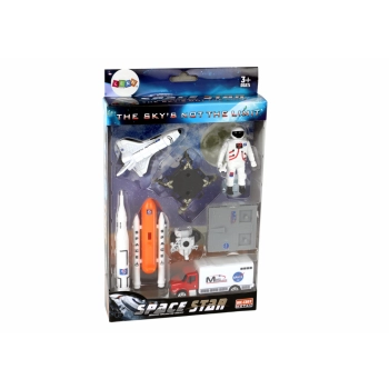 Zestaw Figurek Kosmos Statek Kosmiczny 8 Elementów