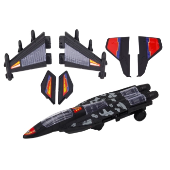 Myśliwiec Militarny F35 Jeżdżący Światła Dźwięki Czarny