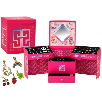 Zestaw Do Robienia Biżuterii DIY Koraliki Zawieszki Szkatułka 1267 ele.