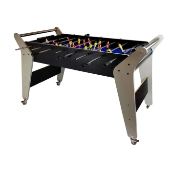 Duży Stół Piłkarski Stolik Piłkarzyki Szary na Kółkach