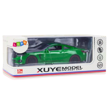 Auto Sportowe Metalowe Napęd Frykcyjny Otwierane Elementy 1:24 Zielone