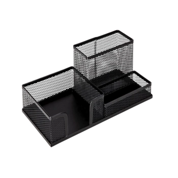 Pojemnik Organizer Na Przybory Biurowe Metalowy Czarny