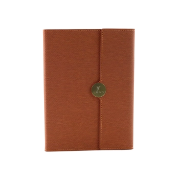 Notes Biurowy Na Magnes Notatnik A5 W Linie Z Obiciem Brązowy