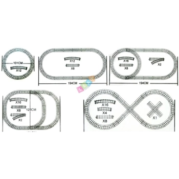 Ogromna Kolejka FENFA 5 Lokomotywa Wagonów Rozjazdy