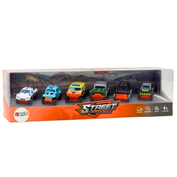 Zestaw Metalowych Autek Terenowych 1:64 6 sztuk