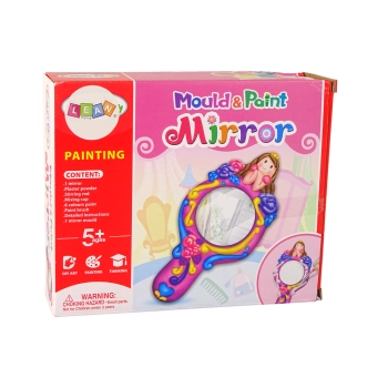 Zestaw Kreatywny Plastyczny Lusterko Forma Gips Farbki