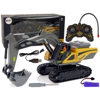 Koparka Gąsienicowa Zdalnie Sterowana 2.4G Żółta