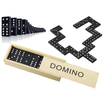 Gra Domino w Drewnianym Pudełku 28 Elementy
