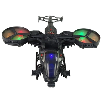 Helikopter Wojskowy Ogromne Skrzydła Światła Dźwięk Obraca Się