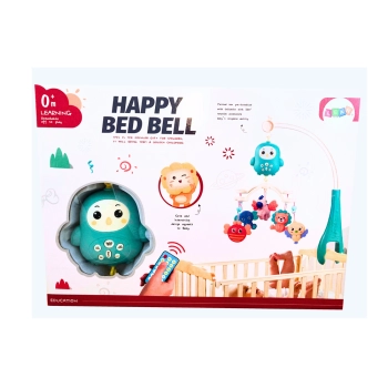 Karuzela Do Łóżeczka Sterowana Pilotem Kołysanki Dźwięki Niebieska