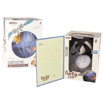 Pluszowy Miś Usypiający Światła Dźwięki Tryb Nocny i Dzienny Szop