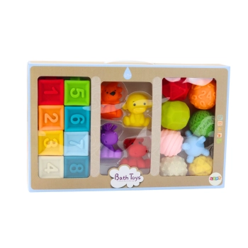 Miękkie Klocki Edukacyjne Do Kąpieli 20 Elementów Zwierzęta Kształty