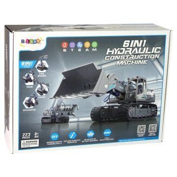Zestaw 6w1 Maszyny Koparka Gąsiennicowa Hydrauliczna Konstrukcja DIY