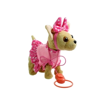 Interaktywny Piesek Na Smyczy + Akcesoria Kokardka