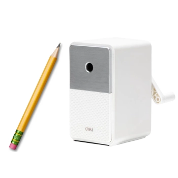 Strugaczka Na Korbkę Z Pojemnikiem Regulacja Ostrza Biała