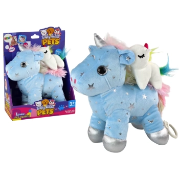 Jednorożec Pluszak Usypiacz Kołysanka Niebieski W Gwiazdki Zestaw