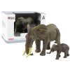 Zestaw 2 Figurek Słonie Słoń i Słoniątko Zwierzęta Świata