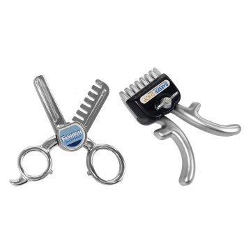 Zestaw Salon Fryzjerski Dziecięcy Barber Suszarka Maszynka Akcesoria Srebrny