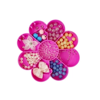 Zestaw Koralików do Biżuterii DIY Składane Pudełko z Lusterkiem