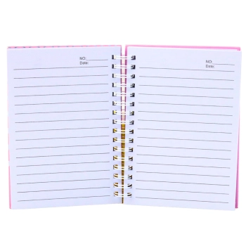 Notatnik W Linie Holograficzne Łuski Różowy A6 80 Kartek