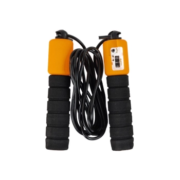 Skakanka Czarno-Pomarańczowa Z Licznikiem 280 cm Regulacja Fitness