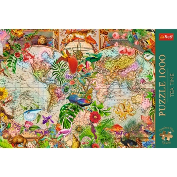 Puzzle - 1000 Premium Plus - Tea Time: Antyczna mapa świata - Trefl 12077