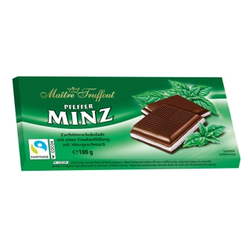 Maitre Truffout Czekolada Nadziewana Miętowa 100 g