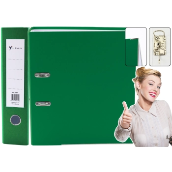 Segregator Na Dokumenty A4/75mm Okucie Mechanizm Dźwigniowy Zielony