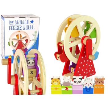 Obrotowy Drewniany Diabelski Młyn Figurki