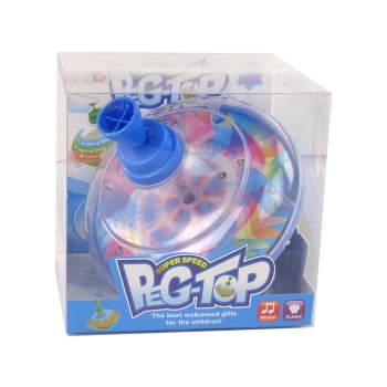 Bączek Do Kręcenia Zabawka Kolory Diody LED Muzyka