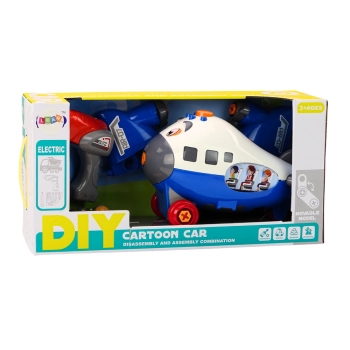 Samolot Kreskówkowy Do Skręcania Skrzydła DIY Niebieski