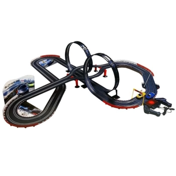 Ogromny Tor Wyścigowy 2 Pętle 1:43 Autka Pilot 1020 cm Światła