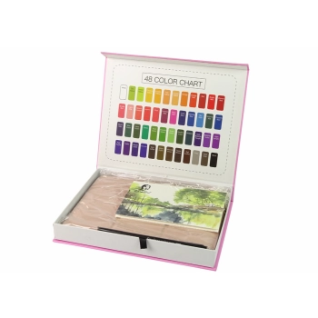 Zestaw Artysty 48 Farb Akwarelowych Akcesoria