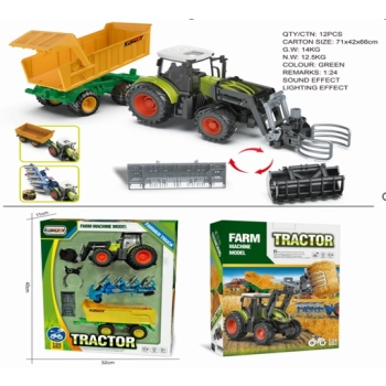 Zestaw Traktror z Przyczepą i Pługiem ST