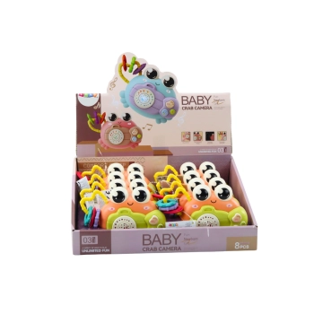 Krab Aparat Grzechotka Projektor Na Baterie Dźwięki Pomarańczowy