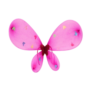 Strój Wróżki Przebranie Motyla Kostium Ciemny Różowy Skrzydła