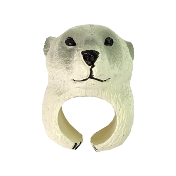 Pierścień na Rękę Edukacyjne Zwierzęta Niedźwiedź Biały