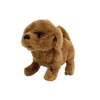 Interaktywny Piesek na Baterie Brązowy Chodzi Porusza Ogonem Dźwięk