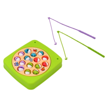 Gra Zręcznościowa Łowienie Rybek 15szt Wędki Zielona