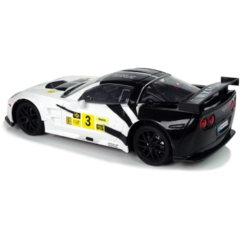 Auto Sportowe Wyścigowe R/C 1:18 Corvette C6.R Biały 2.4 G Światła