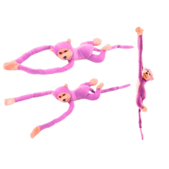 Maskotka Pluszowa Małpka z Dźwiękiem Różowa 60 cm