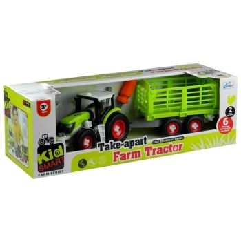 Rozkręcany Traktor z Otwierana Przyczepą 43 cm