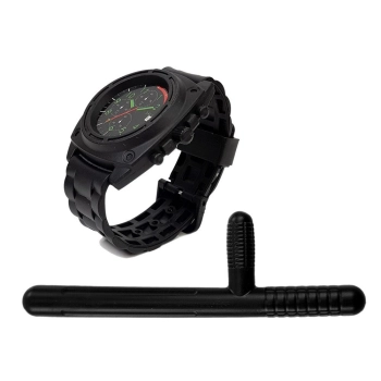 Zestaw Policyjny Pistolet Kajdanki Lornetka Gwizdek Zegarek Odznaka