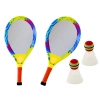 Zestaw Do Gry w Badmintona Świecące Paletki Lotki 2 Szt