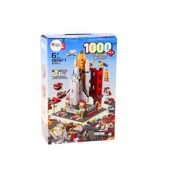 Klocki Konstrukcyjne Rakieta Kosmiczna 6w1 Kosmos Pojazdy 1000 ele.