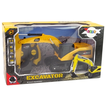 Żółta Koparka Gąsienicowa Zdalnie Sterowana