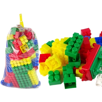 Kolorowe Klocki Konstrukcyjne K3 Duże 140 Elementów