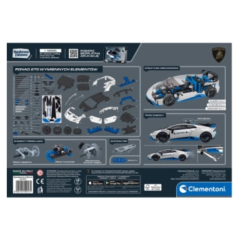 Naukowa Zabawa Klocki Laboratorium Mechaniki Lamborghini Huracan STO Język Polski Clementoni 50917