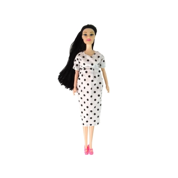 Lalka Dla Dzieci W Ciąży Biała Sukienka