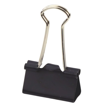 Zestaw Uniwersalne Klipsy Biurowe Stal Sprężynowa Czarne 32mm 12szt